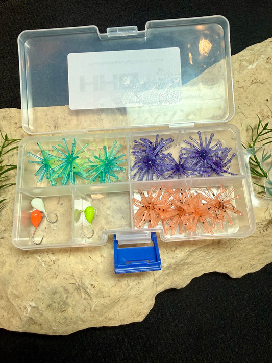 Micro 1.25” Fuzz Ball Fishing Kit (Glow in the Dark)