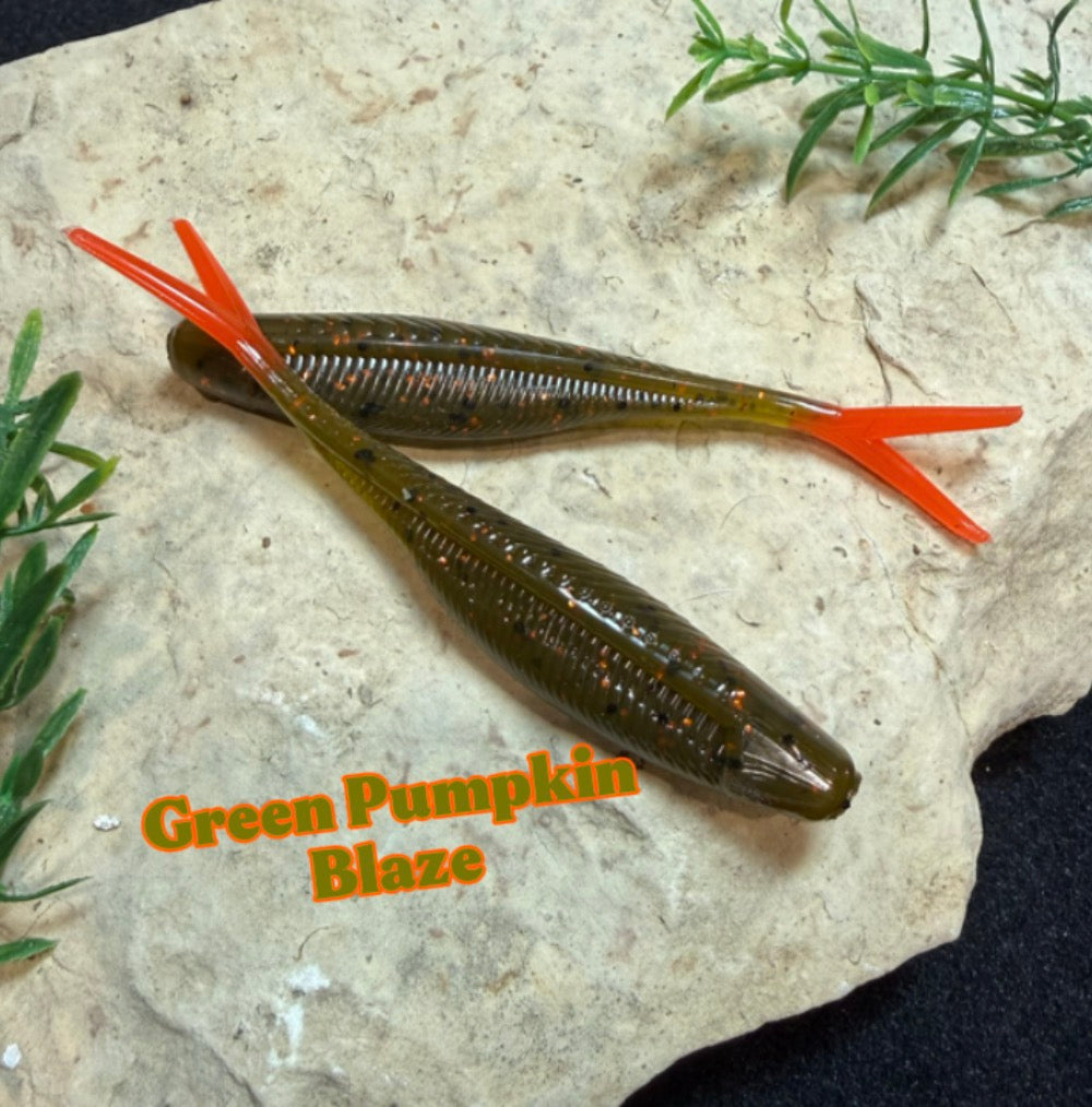 blaze fishing lure 4" Split Tail Shad - 7 Pack