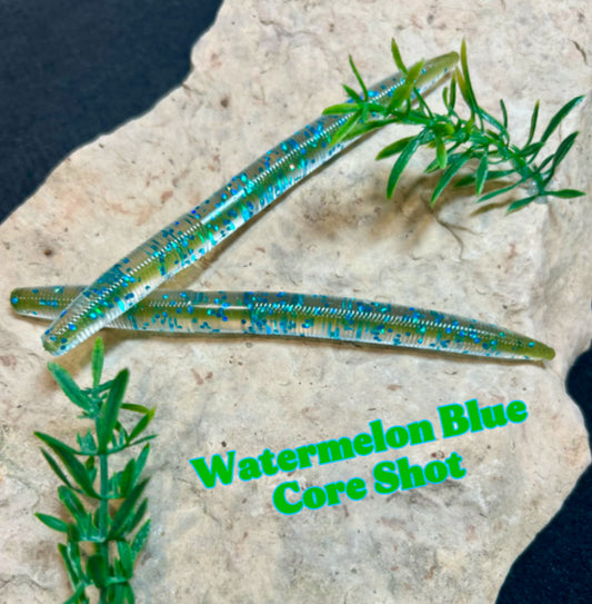 5” Worm - Core Shot - 8 Pack - 2 Colors to Choose From