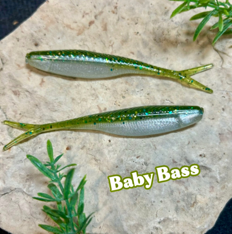 4" Split Tail Shad - 7 Pack - 4 Colors To Choose From