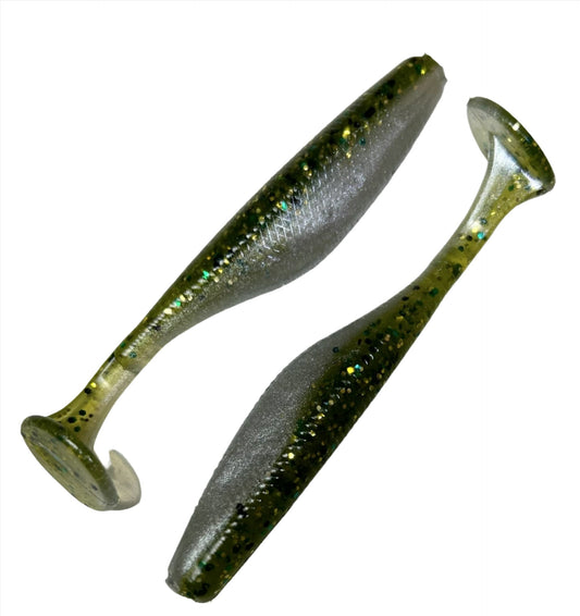 2 Color 3.8" Paddle Tail Swimbait - 6 Pack